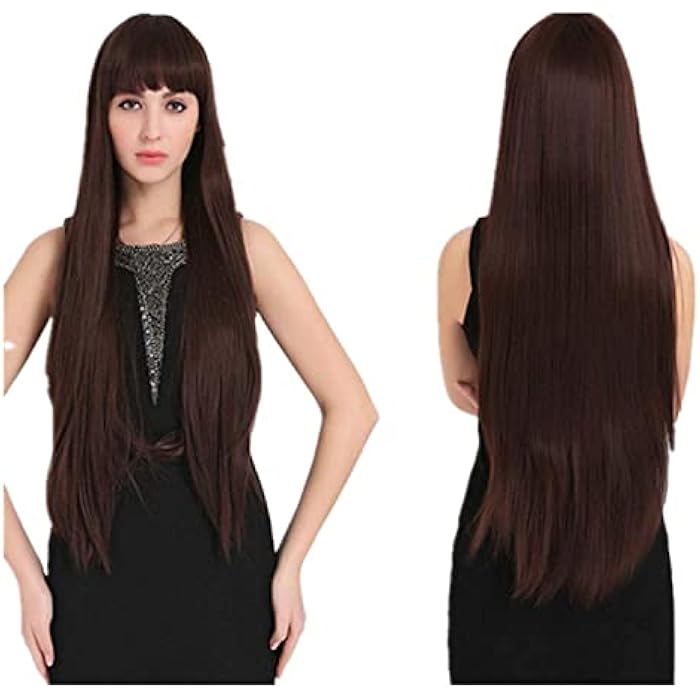 DILLARDS Women Black Long Straight Wig For Women - Image 1